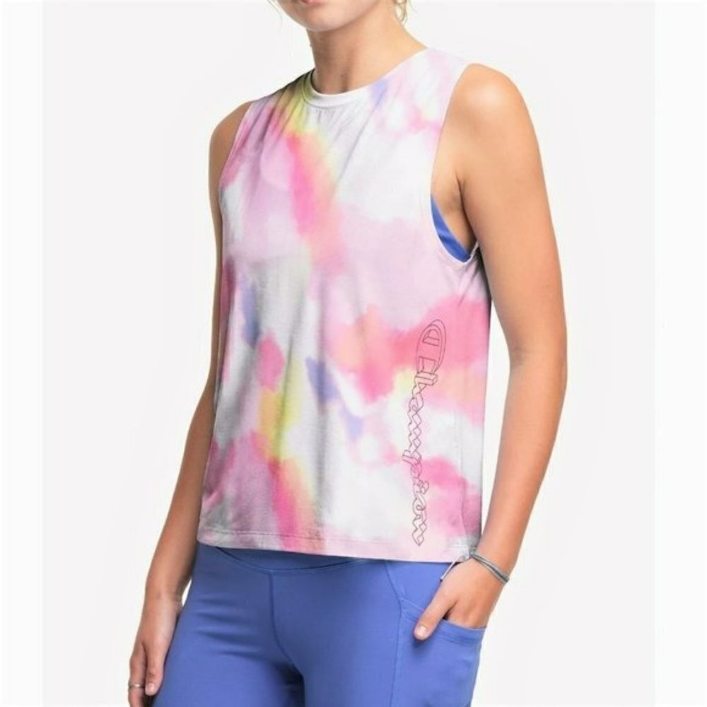 NWT CHAMPION Sport Quick Dry Lightweight Logo Tie Dye Tank